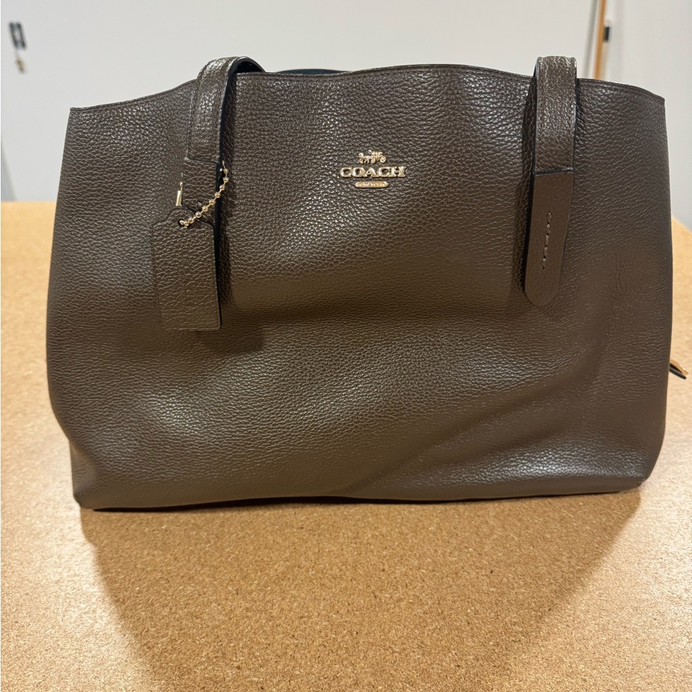 COACH charlie carryall tote in olive green